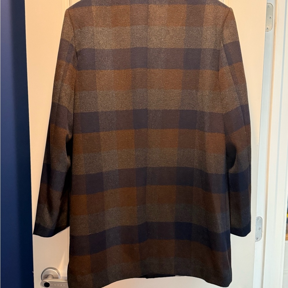 Paisley & Gray Brown and Blue Trench Coat Timeless Design - Picture 2 of 5